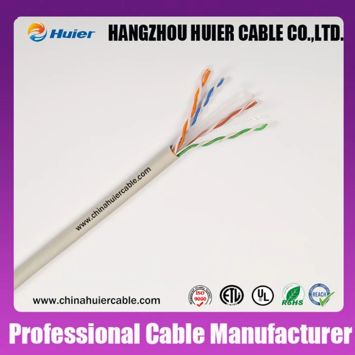 Indoor PVC Cat5e 24 AWG Bulk Network Cable UL ETL CE RoHS